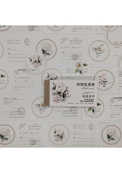 No.4 Stili Vintage Çiçek Etiket Kolaj Scrapbooking Dergisi Malzeme Kağıt Kart Yapımı Dıy Retro Kağıt Etiket Yaratıcı Memo Kırtasiye (Yurt Dışından) modelleri
