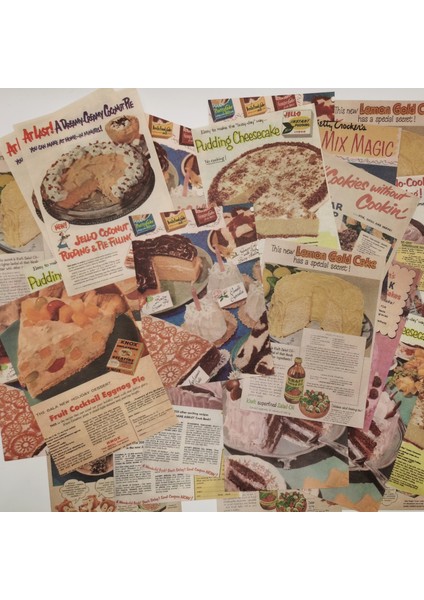 No.3 Tarzı Retro Gıda Posteri Peynirli Kek Scrapbooking Dergisi Arka Plan Malzemesi Kağıt Kart Yapımı Dıy Yaratıcı Memo Kırtasiye (Yurt Dışından)