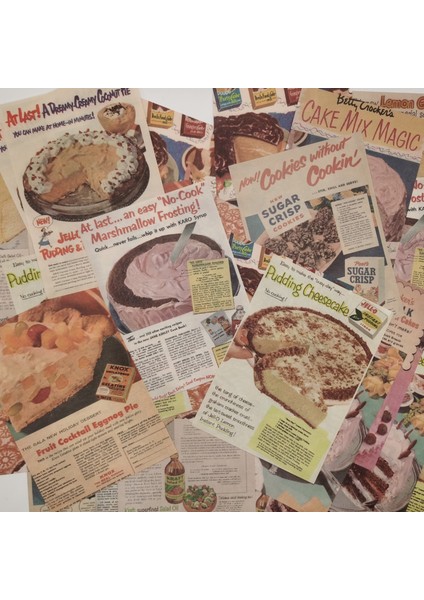 No.3 Tarzı Retro Gıda Posteri Peynirli Kek Scrapbooking Dergisi Arka Plan Malzemesi Kağıt Kart Yapımı Dıy Yaratıcı Memo Kırtasiye (Yurt Dışından)