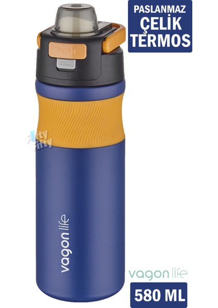 580 ml Çelik Termos Pipetli/pipetsiz(Rahat Içim) Kaydırmaz GÖVDE-FFVGN033580ML