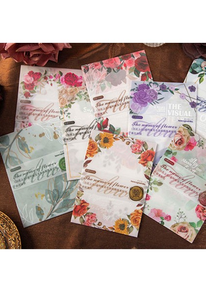 No.3 Tarzı Vintage Sülfürik Asit Kağıt Yarı Saydam Malzeme Kağıt Çiçek Kolaj Günlük Önemsiz Günlükler Scrapbooking Malzemeleri Kırtasiye (Yurt Dışından) indirimleri