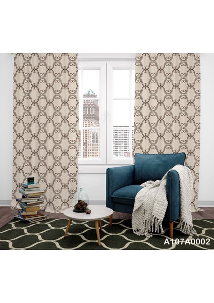 Dijital Baskılı Fon Perde Iki Kanat