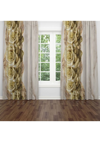 Dijital Baskılı Fon Perde Iki Kanat