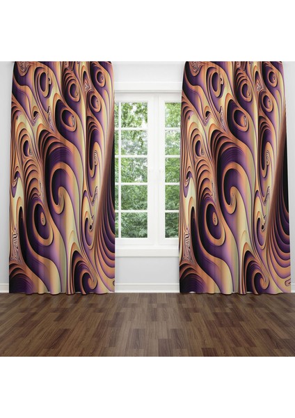 Dijital Baskılı Fon Perde Iki Kanat