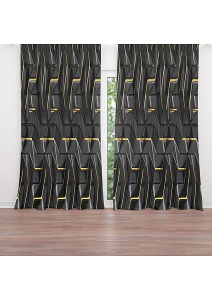 Dijital Baskılı Fon Perde Iki Kanat