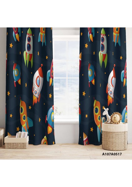 Dijital Baskılı Fon Perde Iki Kanat