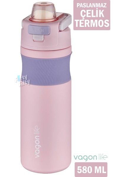 580 ml Çelik Termos Pipetli/pipetsiz(Rahat Içim) Kaydırmaz GÖVDE-FFVGN033580ML