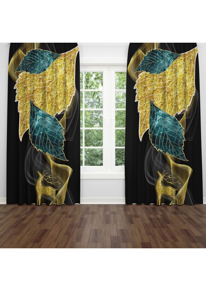 Dijital Baskılı Fon Perde Iki Kanat