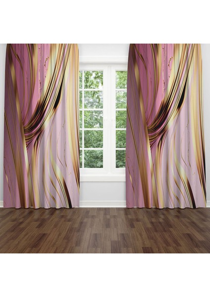 Dijital Baskılı Fon Perde Iki Kanat