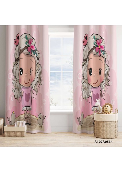 Dijital Baskılı Fon Perde Iki Kanat