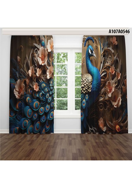 Dijital Baskılı Fon Perde Iki Kanat