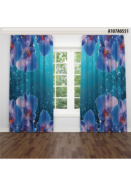 Dijital Baskılı Fon Perde Iki Kanat