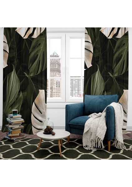 Dijital Baskılı Fon Perde Iki Kanat