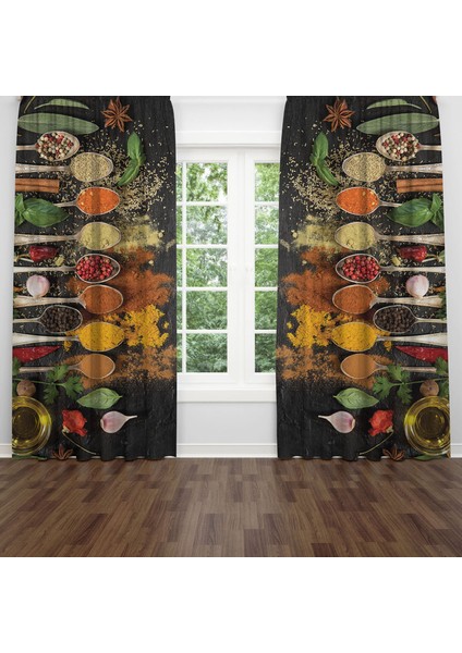 Dijital Baskılı Fon Perde Iki Kanat