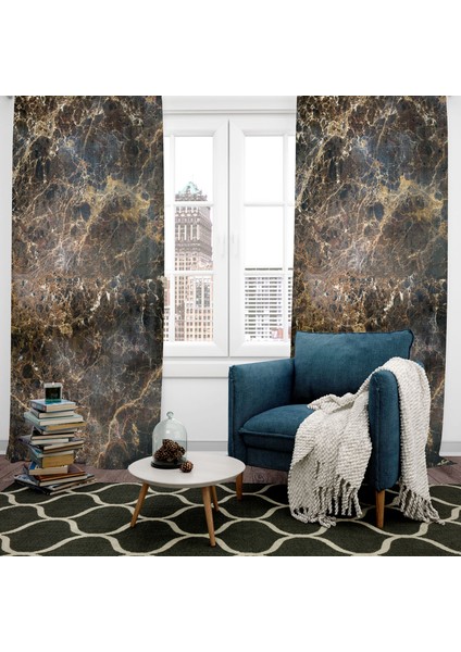 Dijital Baskılı Fon Perde Iki Kanat