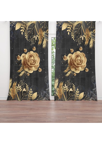 Dijital Baskılı Fon Perde Iki Kanat