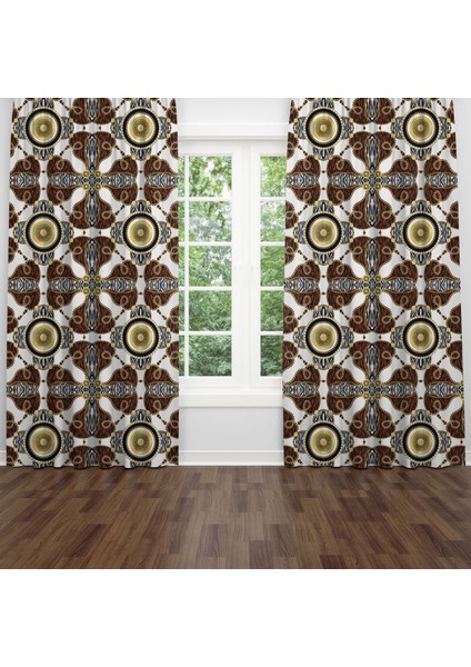 Dijital Baskılı Fon Perde Iki Kanat