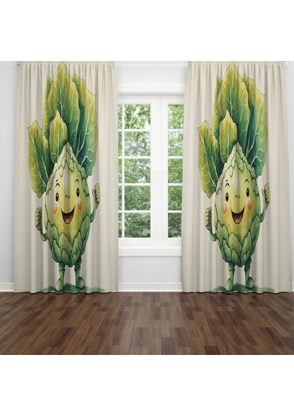 Dijital Baskılı Fon Perde Iki Kanat