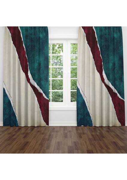 Dijital Baskılı Fon Perde Iki Kanat