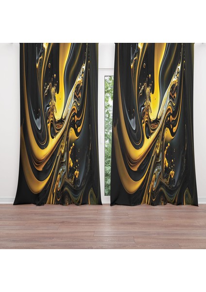 Dijital Baskılı Fon Perde Iki Kanat