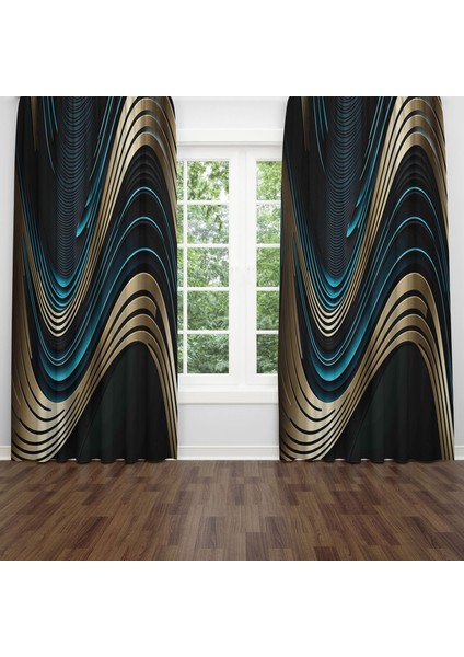 Dijital Baskılı Fon Perde Iki Kanat