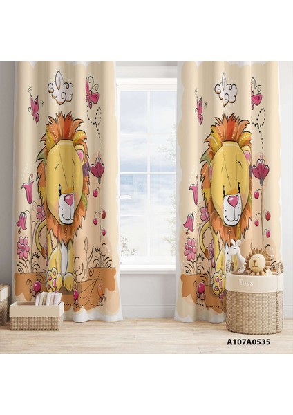 Dijital Baskılı Fon Perde Iki Kanat