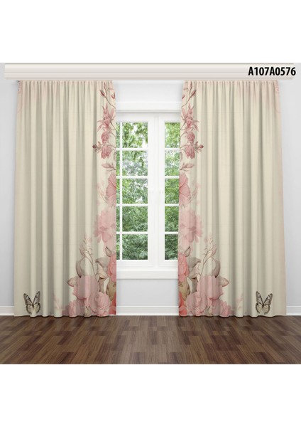 Dijital Baskılı Fon Perde Iki Kanat