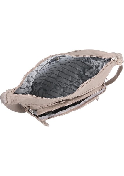 213 Klinkır Kaliteli Kumaş Bayan Çapraz Omuz Çantası Bej indirimleri