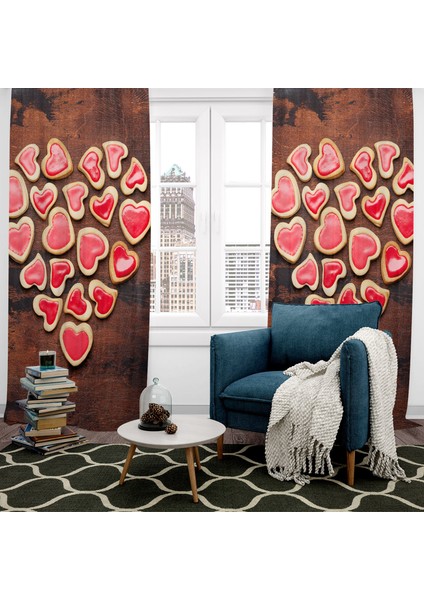 Dijital Baskılı Fon Perde Iki Kanat