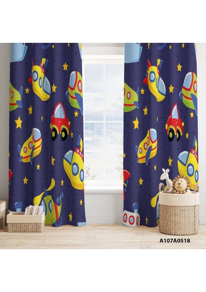 Dijital Baskılı Fon Perde Iki Kanat