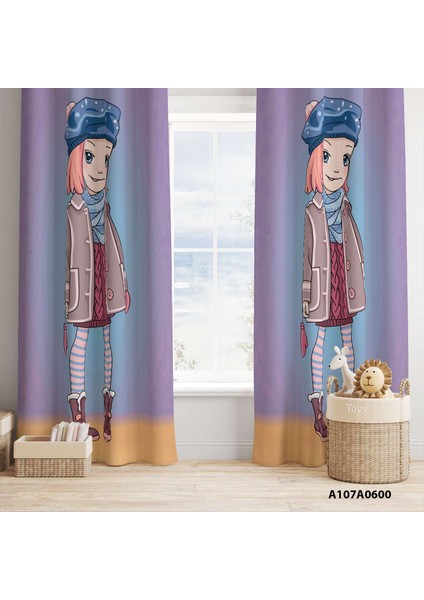 Dijital Baskılı Fon Perde Iki Kanat