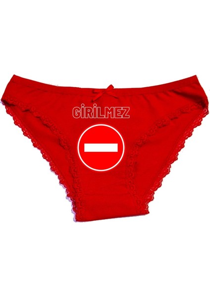Girilmez Yazılı Baskılı Kadın Külot