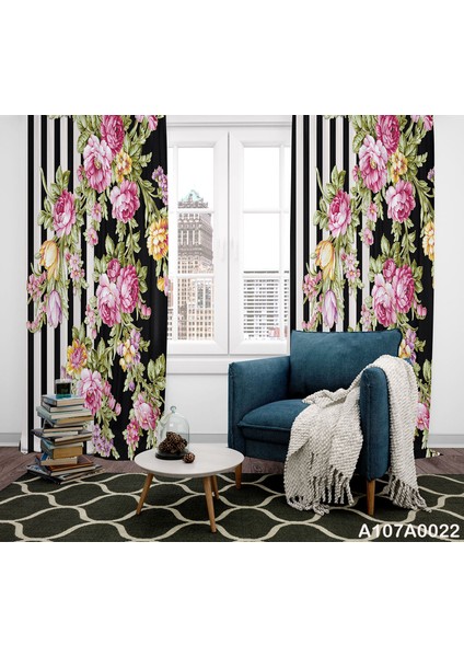 Dijital Baskılı Fon Perde Iki Kanat