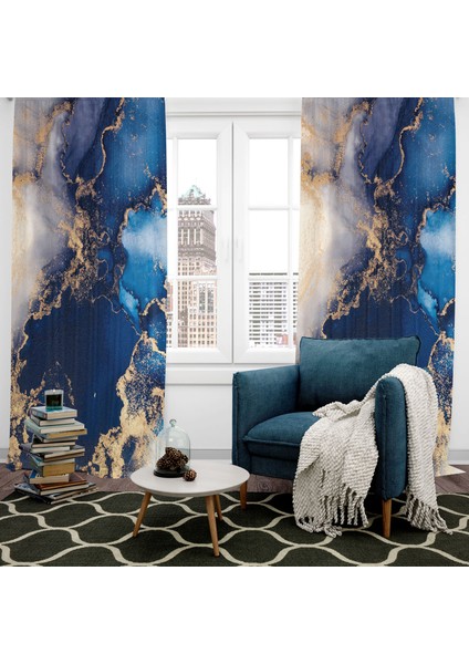 Dijital Baskılı Fon Perde Iki Kanat