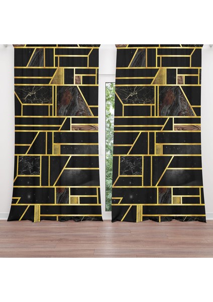 Dijital Baskılı Fon Perde Iki Kanat