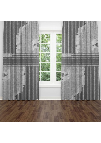 Dijital Baskılı Fon Perde Iki Kanat