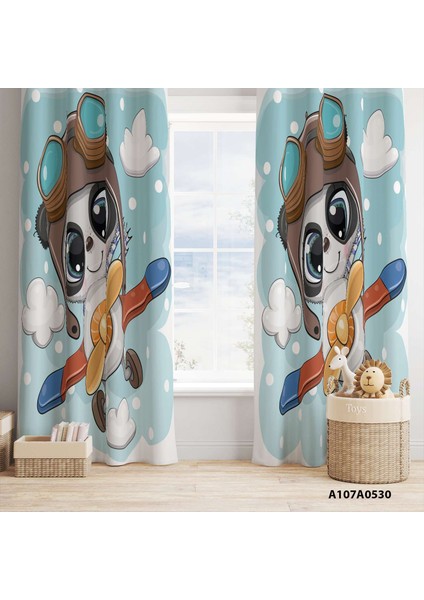 Dijital Baskılı Fon Perde Iki Kanat