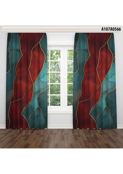 Dijital Baskılı Fon Perde Iki Kanat