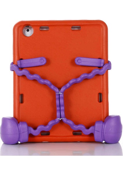 Apple iPad 2 3 4 Uyumlu Çocuk Tablet Kılıfı Eva Boxer Standlı Kılıf, Kırmızı