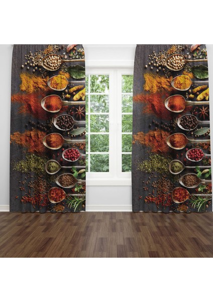 Dijital Baskılı Fon Perde Iki Kanat