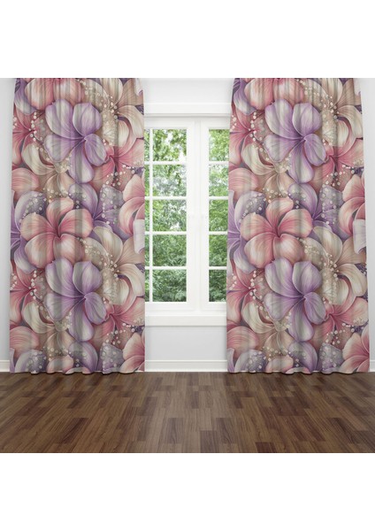 Dijital Baskılı Fon Perde Iki Kanat