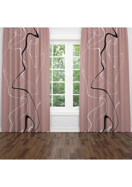 Dijital Baskılı Fon Perde Iki Kanat