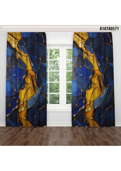 Dijital Baskılı Fon Perde Iki Kanat