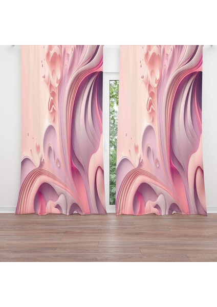 Dijital Baskılı Fon Perde Iki Kanat