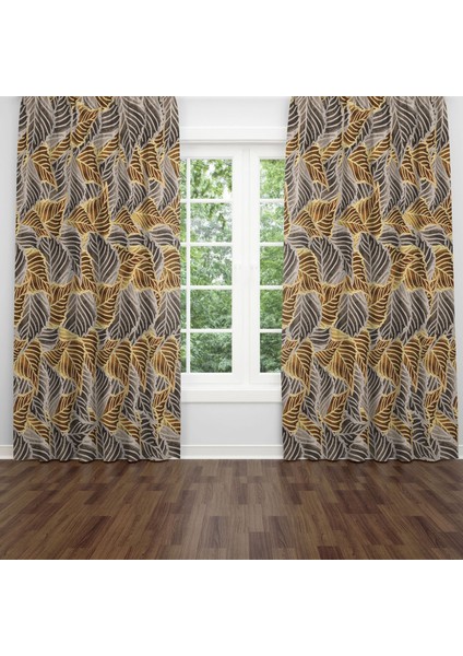 Dijital Baskılı Fon Perde Iki Kanat