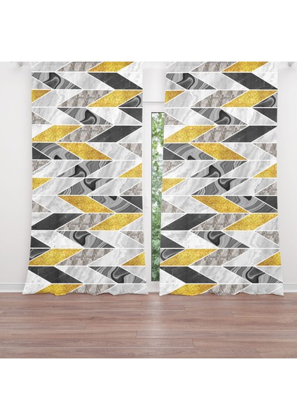 Dijital Baskılı Fon Perde Iki Kanat