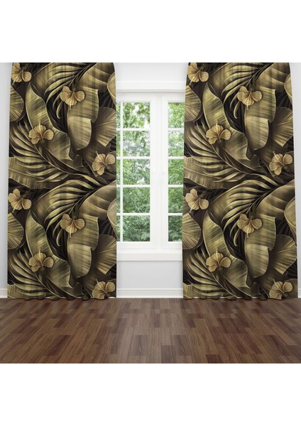 Dijital Baskılı Fon Perde Iki Kanat
