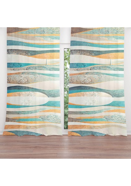 Dijital Baskılı Fon Perde Iki Kanat