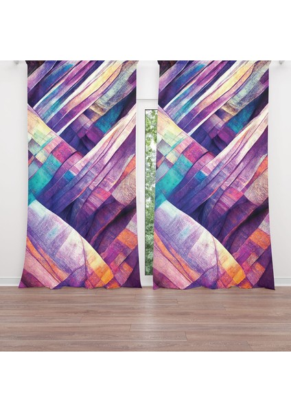 Dijital Baskılı Fon Perde Iki Kanat