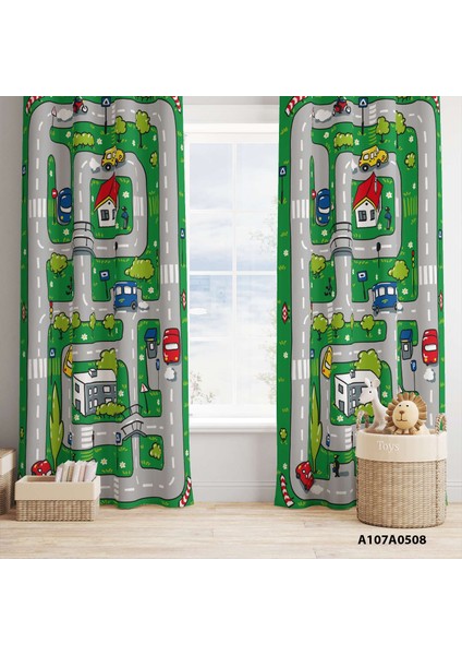 Dijital Baskılı Fon Perde Iki Kanat